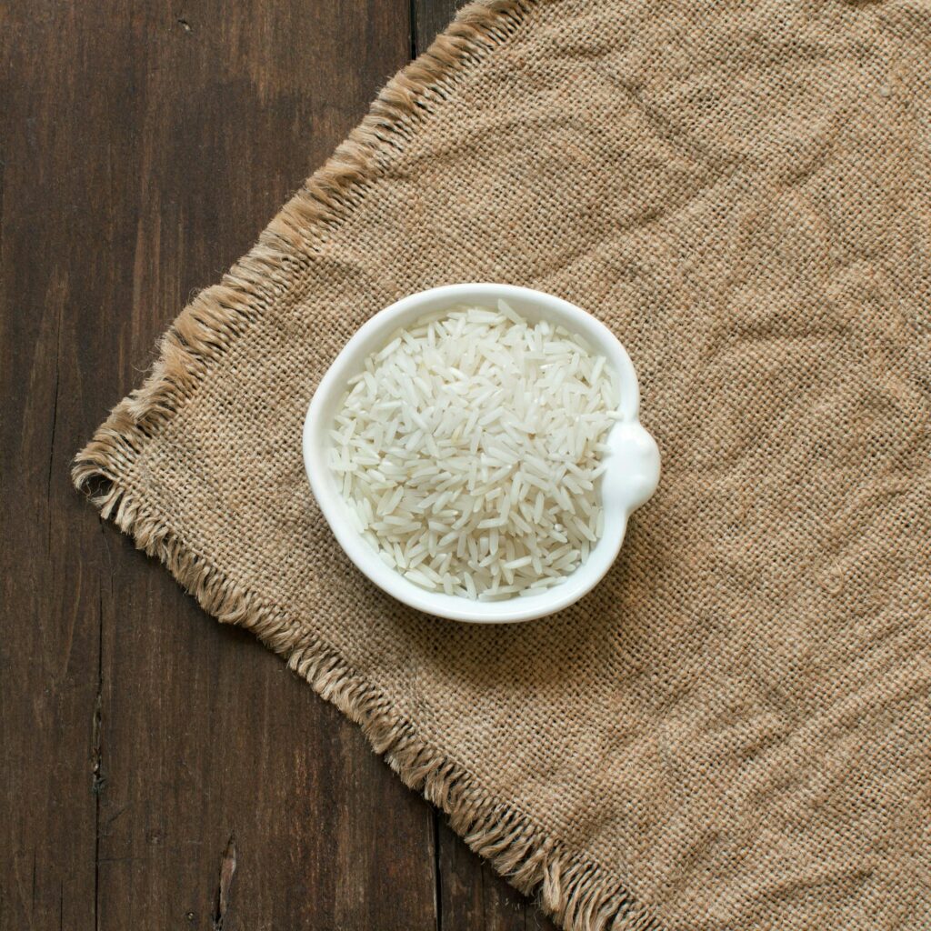 Basmati rice in a bowl